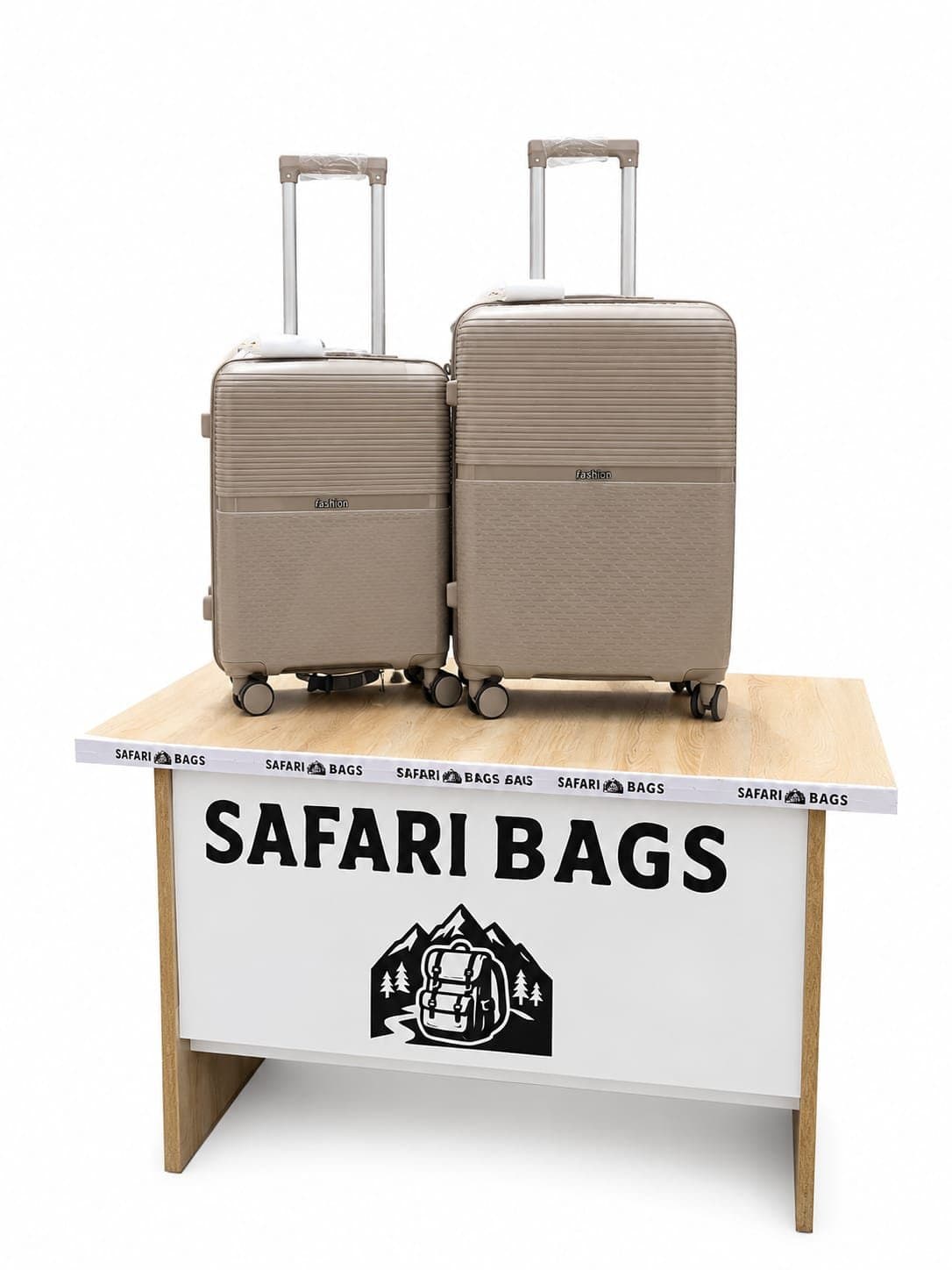طقم حقيبتي سفر بريميوم من Safari Bags، بيج