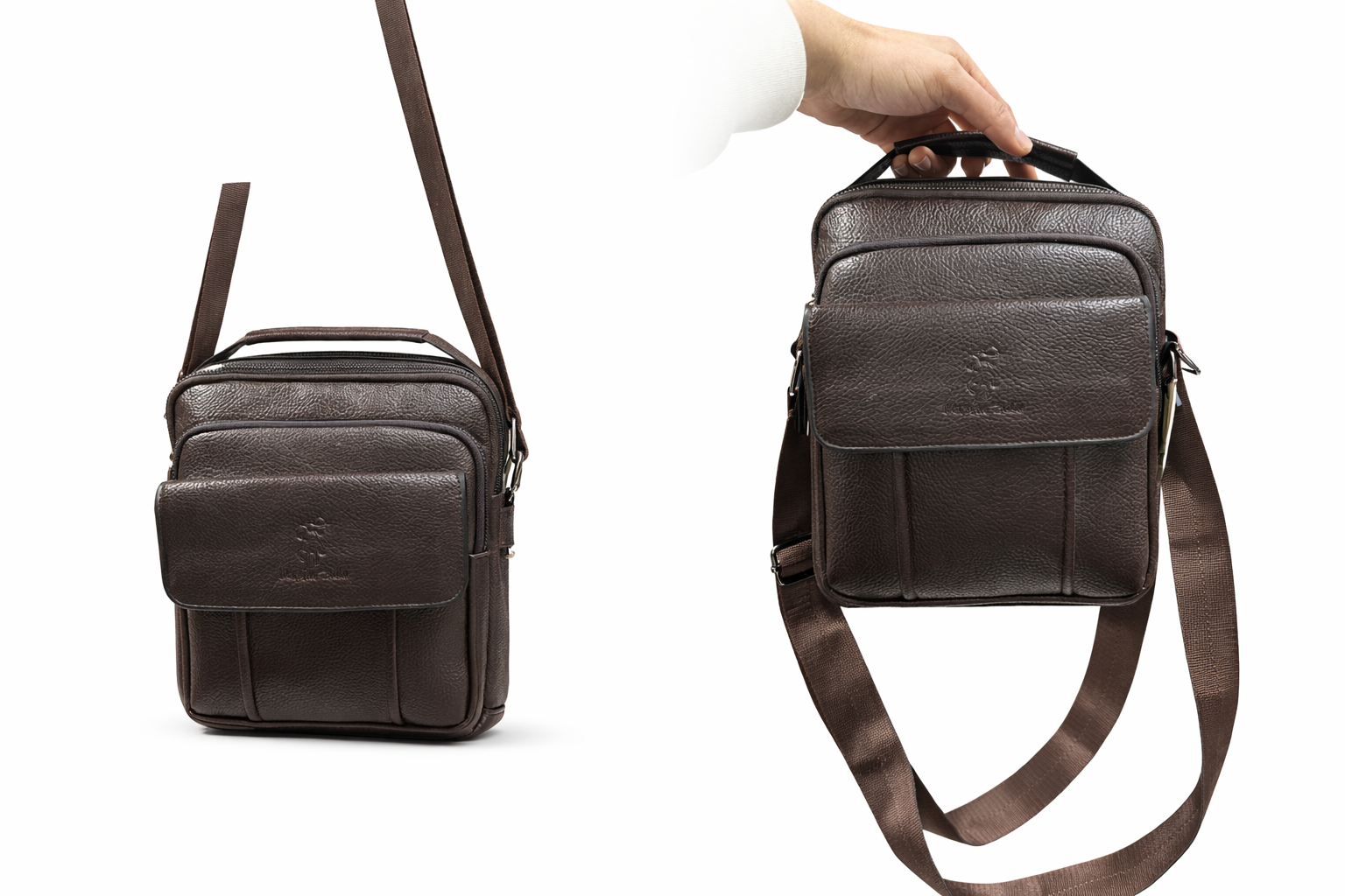 Sac bandoulière homme en cuir élégant